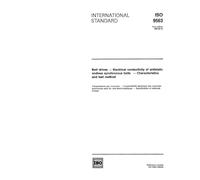 ISO 9563:1990, Belt drives - Electrical conductivity of antistatic endless synchronous belts - Characteristics and test method