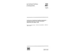 ISO 9851:1990, Continuous mechanical handling equipment - Overhead electrical monorail conveyors - Definitions and safety rules