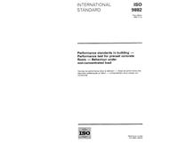 ISO 9882:1993, Performance standards in building -- Performance test for precast concrete floors -- Behaviour under non-concentrated load