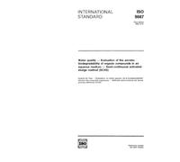 ISO 9887:1992, Water quality - Evaluation of the aerobic biodegradability of organic compounds in an aqueous medium - Semi-continuous activated sludge method (SCAS)