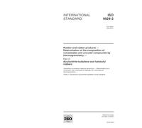 ISO 9924-2:2000, Rubber and rubber products -- Determination of the composition of vulcanizates and uncured compounds by thermogravimetry -- Part 2: Acrylonitrile-butadiene and halobutyl rubbers