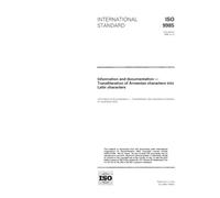 ISO 9985:1996, Information and documentation -- Transliteration of Armenian characters into Latin characters