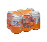 Iso Drink Boisson Isotonique Aromatisée Naranja, 6 Canettes de 33 cl, Sans Sucres Ajoutés. Pack de 4