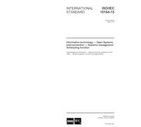 ISO/IEC 10164-15:2002, Information technology - Open Systems Interconnection - Systems management: Scheduling function