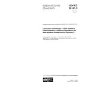 ISO/IEC 10181-3:1996, Information technology - Open Systems Interconnection - Security frameworks for open systems: Access control framework