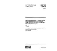 ISO/IEC 13346-1:1995, Information technology - Volume and file structure of write-once and rewritable media using non-sequential recording for information interchange - Part 1: General