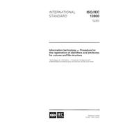 ISO/IEC 13800:1996, Information technology - Procedure for the registration of identifiers and attributes for volume and file structure