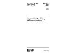 ISO/IEC 14545:1998, Information technology - Office equipment - Method for measuring copying machine productivity