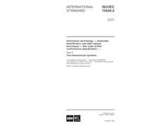 ISO/IEC 15426-2:2005, Information technology - Automatic identification and data capture techniques - Bar code verifier conformance specification - Part 2: Two-dimensional symbols