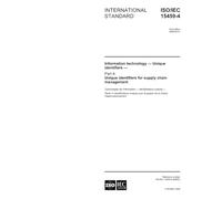 ISO/IEC 15459-4:2006, Information technology - Unique identifiers - Part 4: Unique identifiers for supply chain management