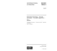 ISO/IEC 18033-1:2005, Information technology - Security techniques - Encryption algorithms - Part 1: General