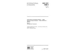 ISO/IEC 7498-4:1989, Information processing systems - Open Systems Interconnection - Basic Reference Model - Part 4: Management framework
