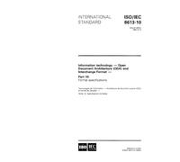 ISO/IEC 8613-10:1995, Information technology - Open Document Architecture (ODA) and Interchange Format - Part 10: Formal specifications