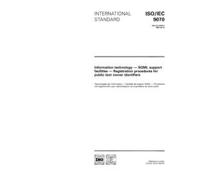 ISO/IEC 9070:1991, Information technology - SGML support facilities - Registration procedures for public text owner identifiers