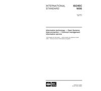 ISO/IEC 9595:1998, Information technology - Open Systems Interconnection - Common management information service