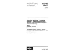 ISO/IEC 9637-1:1994, Information technology - Computer graphics - Interfacing techniques for dialogues with graphical devices (CGI) - Data stream binding - Part 1: Character encoding