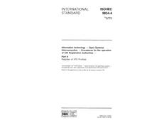 ISO/IEC 9834-4:1991, Information technology - Open Systems Interconnection - Procedures for the operation of OSI Registration Authorities - Part 4: Register of VTE Profiles