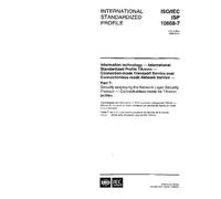 ISO/IEC ISP 10608-7:1998, Information technology - International Standardized Profile TAnnnn - Connection-mode Transport Service over ... Layer Security Protocol - Connectionless-mod