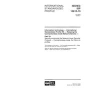 ISO/IEC ISP 10613-19:1998, Information technology - International Standardized Profile RA - Relaying the Connectionless-mode Network Service - Part ... - Connectionless-mode, for RAnn.nn profiles