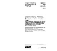 ISO/IEC ISP 10613-20:1998, Information technology - International Standardized Profile RA - Relaying the Connectionless-mode Network Service - Part ... with SDT-PDU based Protection