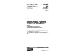ISO/IEC ISP 12067-2:1996, Information technology - International Standardized Profile RB - Relaying the connection-mode Network Service - Part 2: LAN ... media-independent requirements