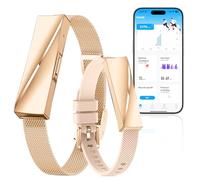 iSo Tech Smart Fashion Bracelet Connecté sans Écran, Smartwatch Fitness Tracker avec Suivi 24/7 Activité, Sommeil & Fréquence Cardiaque, Modes Multisports, GPS, Autonomie 15 Jours IP68 (Or Rose)