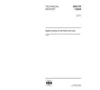 ISO/TR 13668:1998, Digital coding of oral health and care