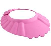 ISO TRADE Bonnet de douche pour enfant - Réglable - 13-15 cm - Protection des oreilles et des yeux - Universel - 1835 - Couleur : rose/rose