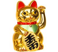 ISO TRADE Chat Chinois Chanceux doré Maneki-Neko - Symbole de Bonne Fortune 3064, Farbe/Color:Gold