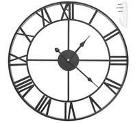 ISO Trade Grande Horloge Murale Vintage en métal 47,5 cm Chiffres Romains calmes 11434 horloges murales, Multicolore, Unique