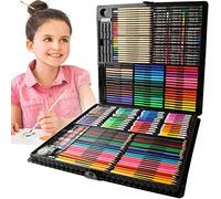 ISO TRADE Maltec 8643 Mallette de coloriage pour Enfants 258 TLG avec Crayons de Cire, Aquarelle, Pastel, Feutre, pinceaux, Gomme, Stylo dans Un Mallette Pratique