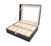 ISO TRADE Organiseur élégant pour montres - Boîte à 10 compartiments - 1369 - Organisateur de bijoux - Multicolore, unique