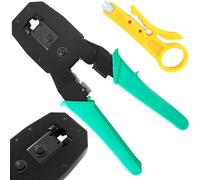 Iso Trade Pince à sertir RJ45 mâle RL10 RJ11 RJ12 LAN câble Chaussures Pince Schneider Neuf # 145