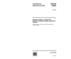 ISO/TS 12033:2001, Electronic imaging - Guidance for selection of document image compression methods