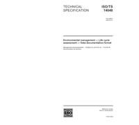 ISO/TS 14048:2002, Environmental management - Life cycle assessment - Data documentation format