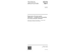 ISO/TS 16071:2003, Ergonomics of human-system interaction - Guidance on accessibility for human-computer interfaces