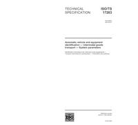 ISO/TS 17263:2003, Automatic vehicle and equipment identification - Intermodal goods transport - System parameters