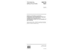 ISO/TS 7821:2005, Tobacco and tobacco products - Preparation and constitution of identical samples from the same lot for collaborative studies for the evaluation of test methods