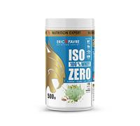 ISO WHEY ZERO 100% Pure Protéine - Pure Whey Protéine Isolate Savoureuse Pour Prise de Masse Musculaire - Assimilable Rapidement - 500g - Saveur Pistache - Eric Favre