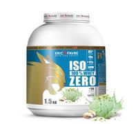ISO WHEY ZERO 100% Pure Protéine - Pure Whey Protéine Isolate Savoureuse Pour Prise de Masse Musculaire - Assimilable Rapidement - 1,5kg - Saveur Pistache - Eric Favre
