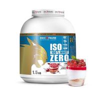 ISO WHEY ZERO 100% Pure Protéine - Pure Whey Protéine Isolate Savoureuse Pour Prise de Masse Musculaire - Assimilable Rapidement - 1,5kg - Saveur Framboisier - Eric Favre