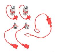 ISO7241-A Coupleur hydraulique à connexion rapide 1/2 1/4 NPT avec bouchon anti-poussière en acier au carbone pour équipement hydraulique haute pression (A)