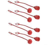 ISO7241-B Hydraulique, Attelage Poussière, Ensemble de couvertures, Caoutchouc Rouge Mâle et Femelle, Pour /4 3/8 /2 3/4 pouces, Connecteurs Rapides, Capuchon de Protection pour Hydraulic Quick (2,5