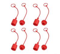 ISO7241B Lot de 4 capuchons en caoutchouc pour raccord hydraulique Protection efficace et utilisation durable (3/4") Rouge
