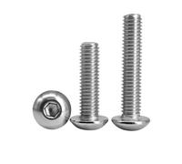 ISO7380 304 Stainless Steel Hex Socket Screws, M2-M12 Hexagonal Allen Bolt Full Thread Machine Metal Screws(18mm,M4 (30Pcs))