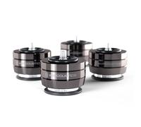 IsoAcoustics Gaia II Neo Lot de 4 pieds d'isolation pour haut-parleurs et caissons de basses 55 kg ou moins Chromé foncé