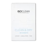 ISOCLEAN Serviette visage - Boîte de 60 lingettes démaquillantes jetables en coton bio doux, doux pour les peaux sensibles, idéal pour nettoyer le visage et enlever les résidus cosmétiques