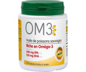 Isodisnatura OM3 Huile de Poisson Riche en Oméga 3 120 capsules