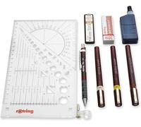 Isograph College Set,3 Stylos Feutres (0,25mm,0,35mm Et 0,50mm),Portemine Mécanique Tikky (0,5mm) Et Accessoires