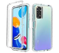 ISOI Coque pour Xiaomi Redmi Note 11 4G/11s, 360 Full Body Protection Coque Housse, Transparent Très Mince Étui en Silicone TPU Front et PC Retour Double Protection Cover - Transparent